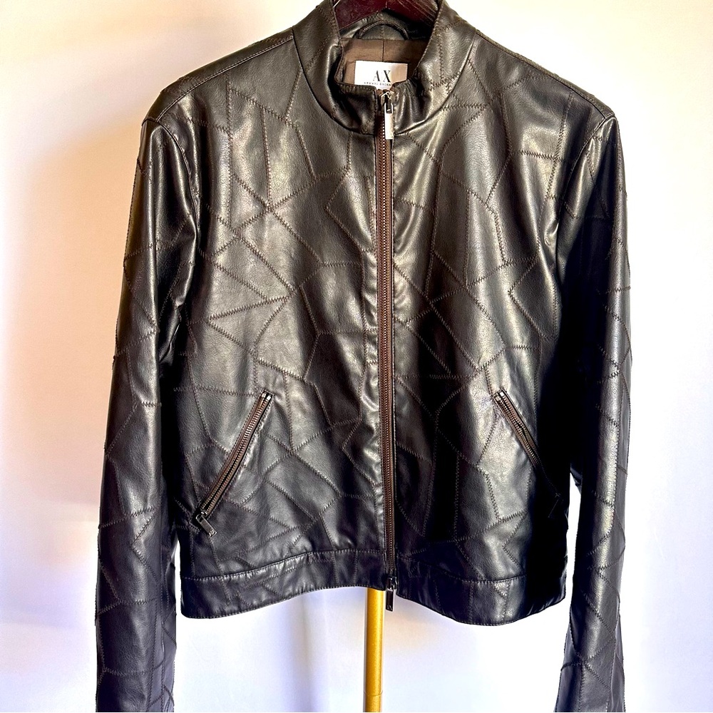 Armani Exchange Men’s Faux Leather Jacket